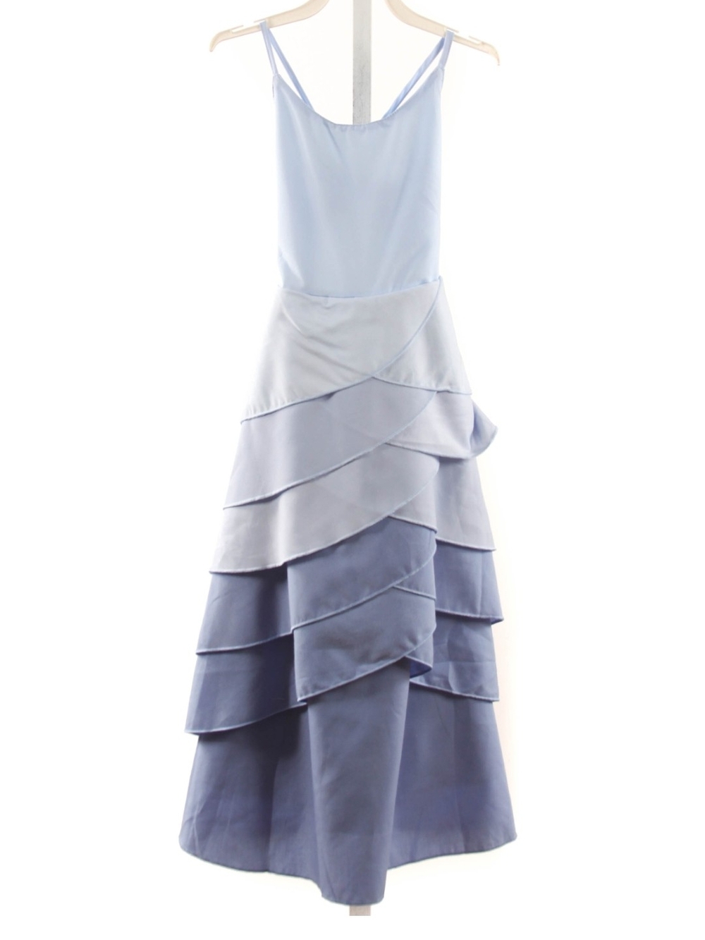 Light Blue Tiered Dress Girls 6 Mia Belle